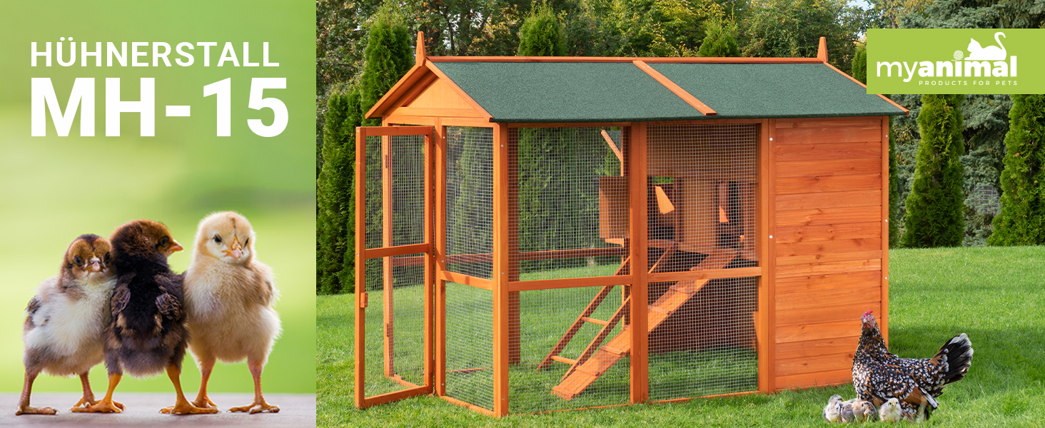 MyAnimal Hühnerstall groß für 7 Hühner MH-15