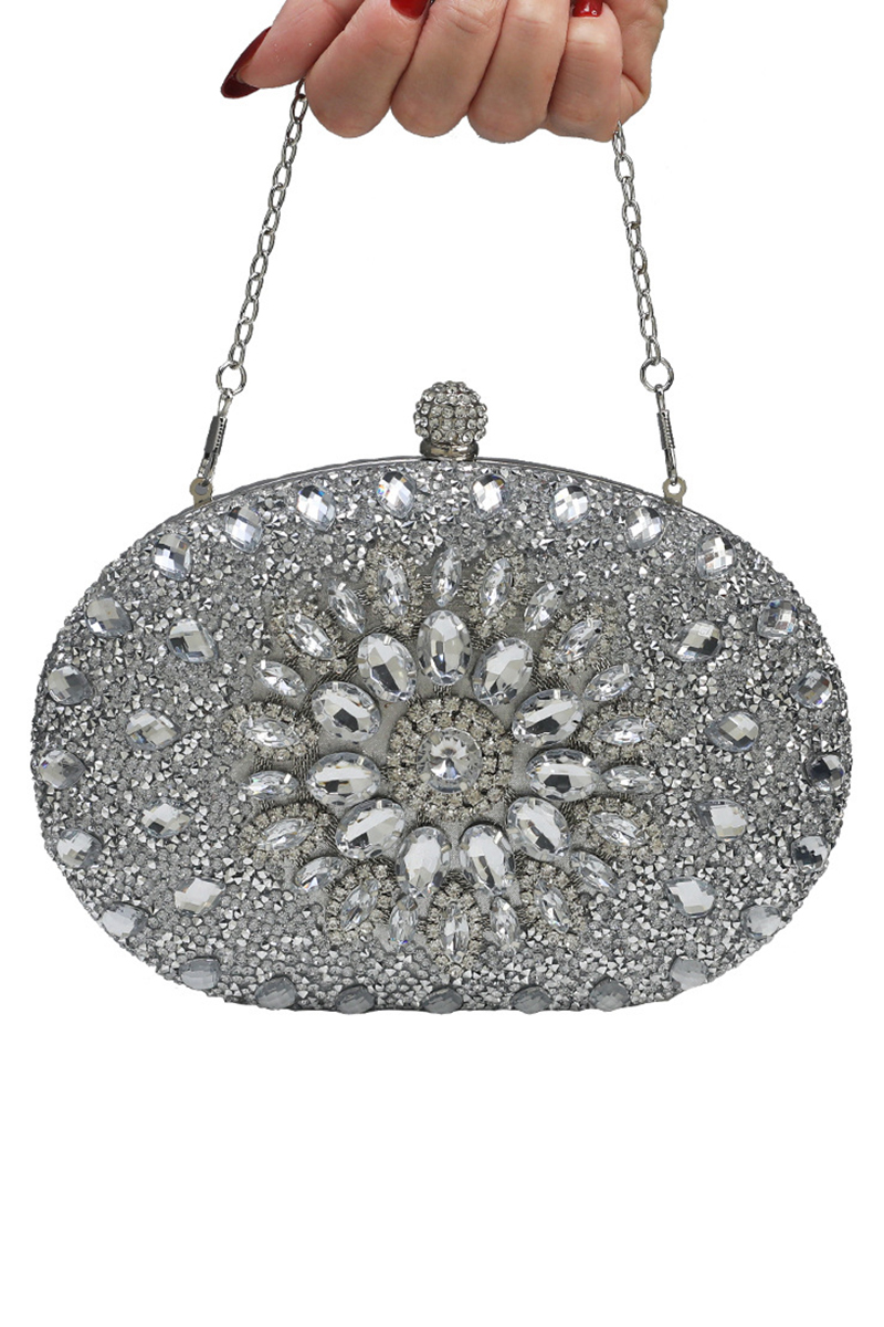 Sunflower Rhinestone Dinner Party Clutch Purses Bag