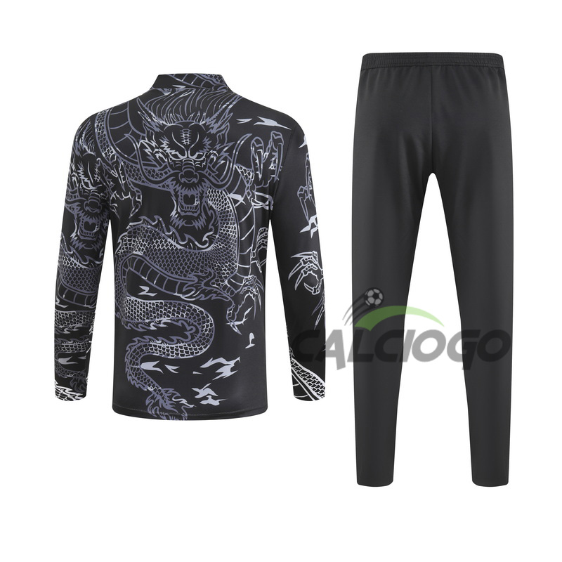 Tuta Calcio Real Madrid Felpa Zips Nero 2023-2024
