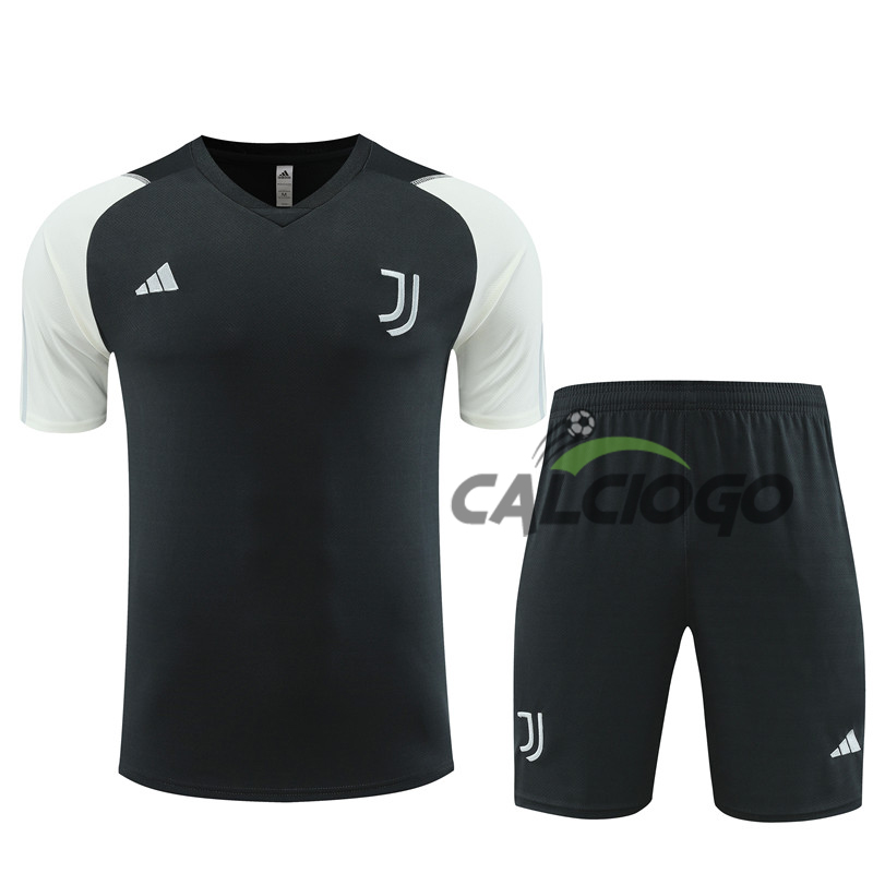 Tuta Maillot Juventus Grigio Jersey Pantaloncini 2023-2024