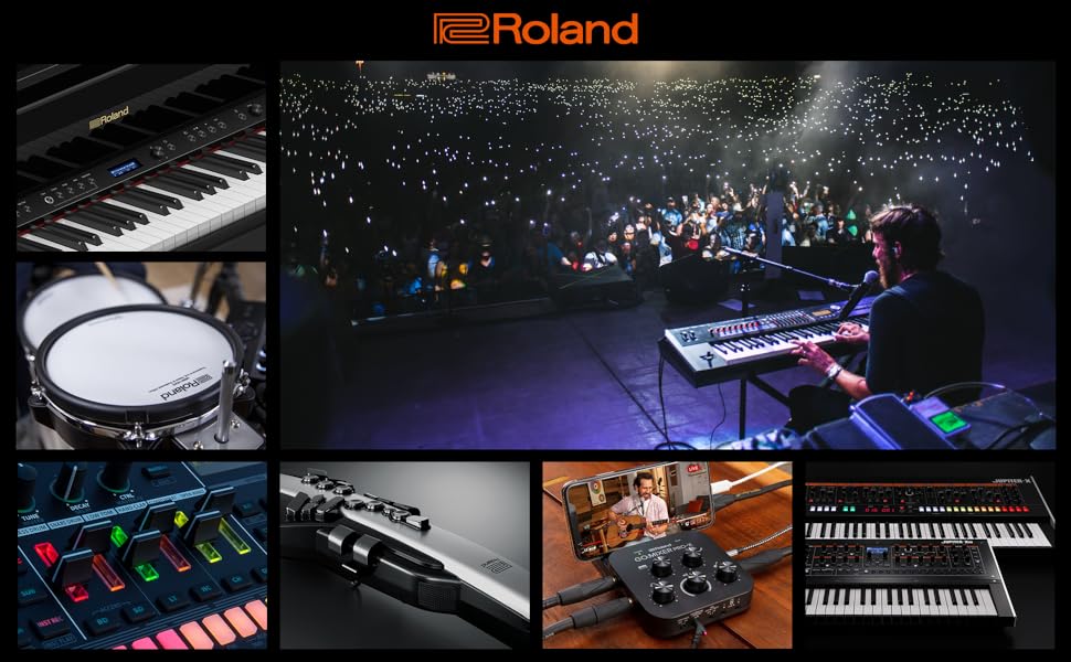 Roland, piano, pianos, stage, studio, instrument, music, musician, performer, keyboard, RP701, sound