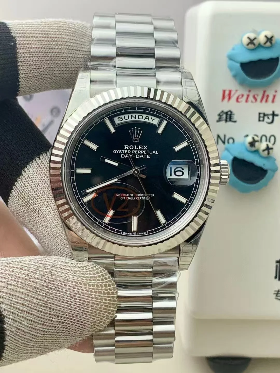 GYL Rolex Day-Date 40 White Gold Black Dial (228239) V2 11 Super Clone – DD3255 Movement-GYL-GaiYalun