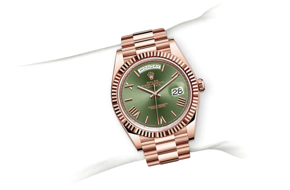 Rolex Day-Date in 18 ct Everose gold M228235-0025 at J. Licht & Sons Rolex Boutique