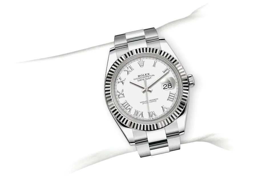 Rolex Datejust in White Rolesor - combination of Oystersteel and white gold M126334-0023 at J. Licht & Sons Rolex Boutique