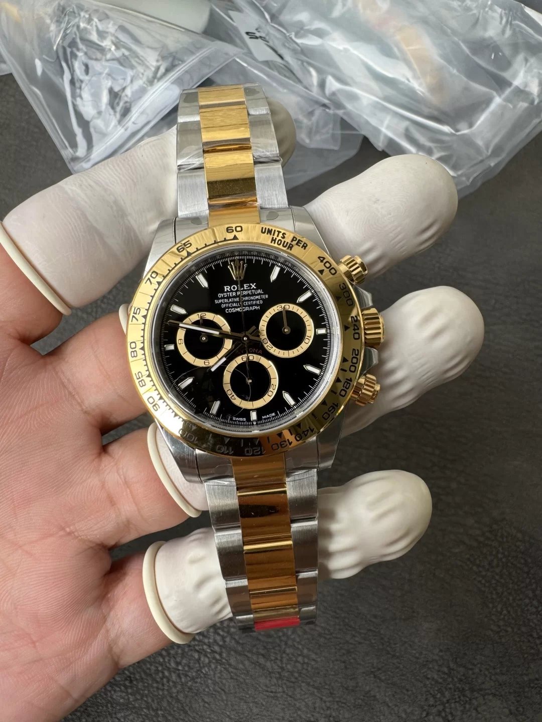 GYL Rolex Cosmograph Daytona Two-Tone Yellow Gold Black Dial (126503) 11 Super Clone – DD4131 Movement-GYL-GaiYalun