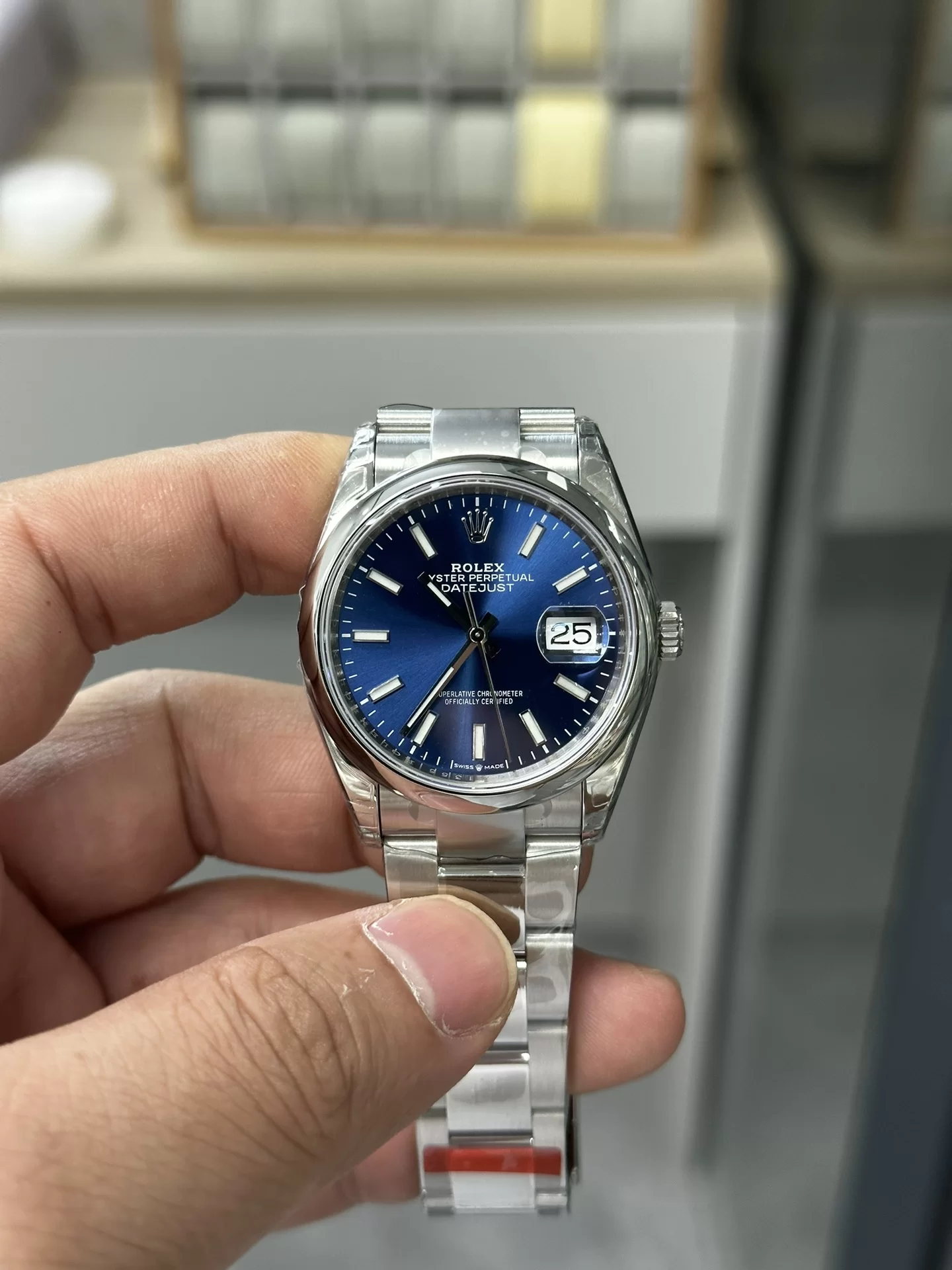 GYL Rolex Datejust 36mm Sunburst Blue Dial Smooth Bezel Oyster Bracelet (126200) 11 Super Clone – DD3235 Movement-GYL-GaiYalun