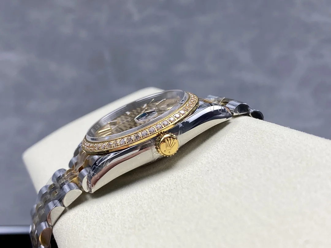 GYL Rolex Datejust 36 Two-Tone Yellow Gold Diamond Bezel Golden Fluted Motif (126283RBR) 11 Super Clone – DD3235-GYL-GaiYalun
