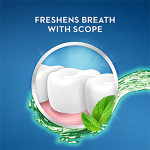 Freshens breath with scope 