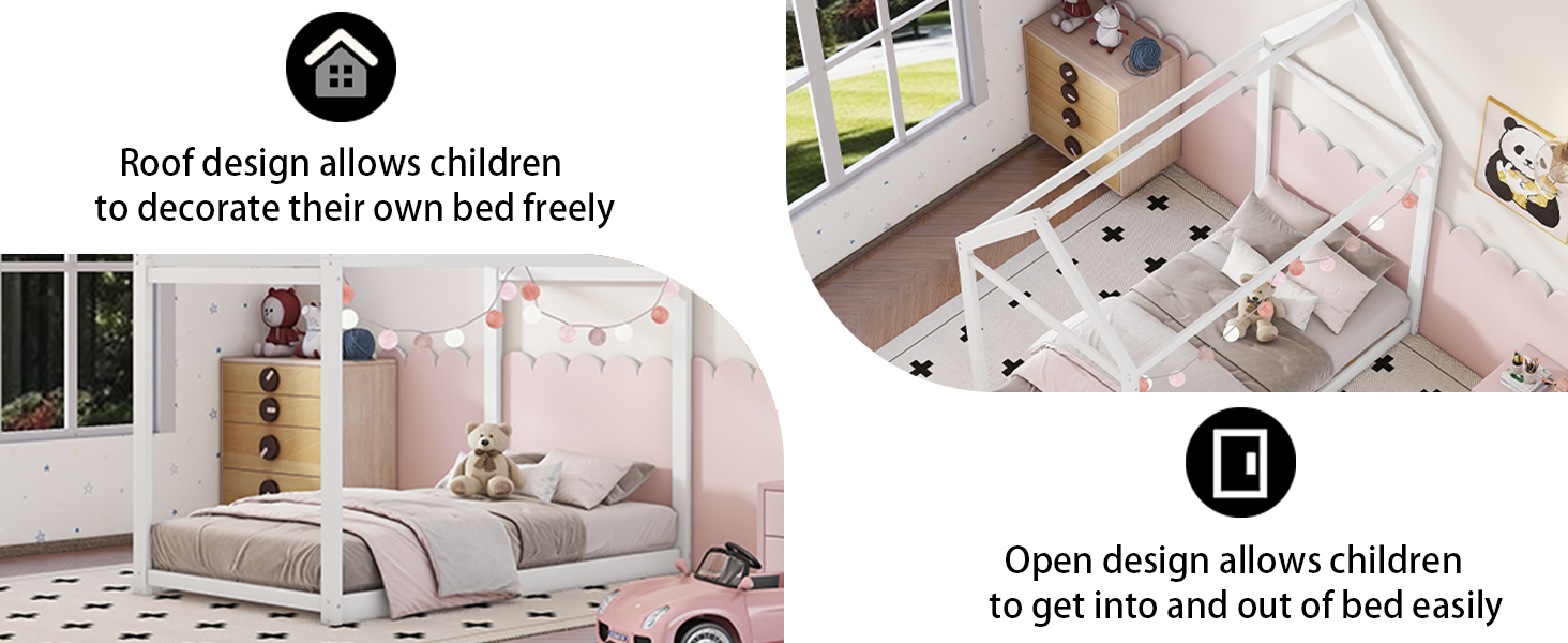 floor bed frame for kids