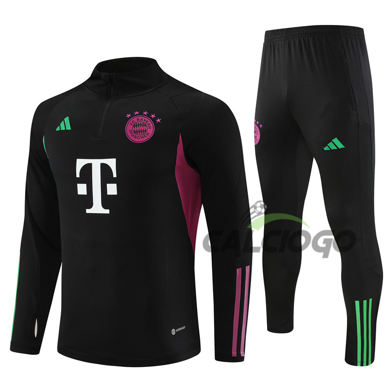 Tuta Calcio Bayern Monaco Felpa Nero 2023-2024