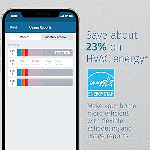 smartphone, smart thermostat, energy savings