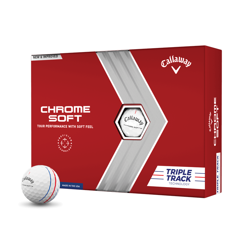 Chrome Soft Triple Track Golf Balls - View 1