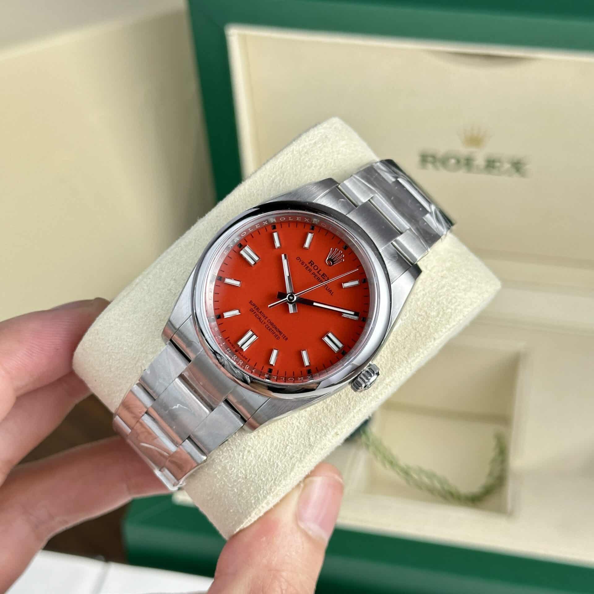 GYL Rolex Oyster Perpetual 41 124300-0007 Red Coral Dial Top Quality Replica Clean Factory-GYL-GaiYalun
