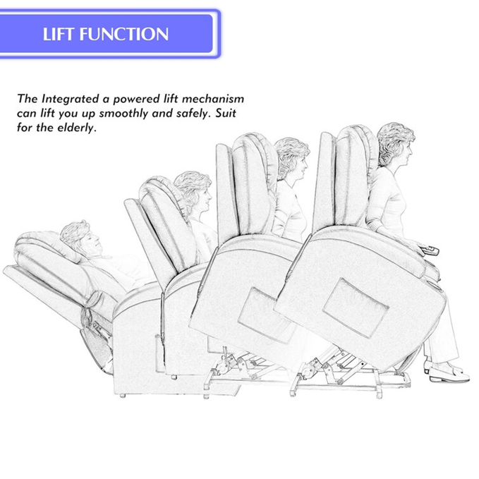 Sturdy and Functional Power Lift Recliner