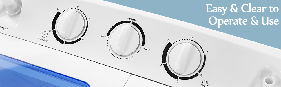 control panel of compact washing machine