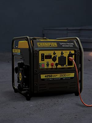 generator inverter gas powered champion 4250 watts backup outage quiet portable rv storm generators