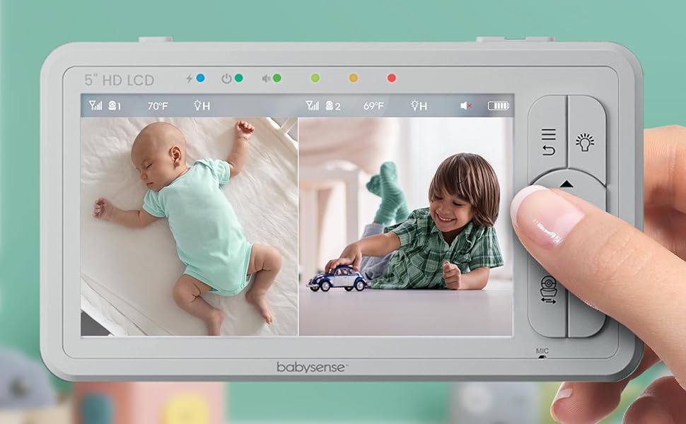 HD S2 Babysense Video BAby Monitor - Split Screen