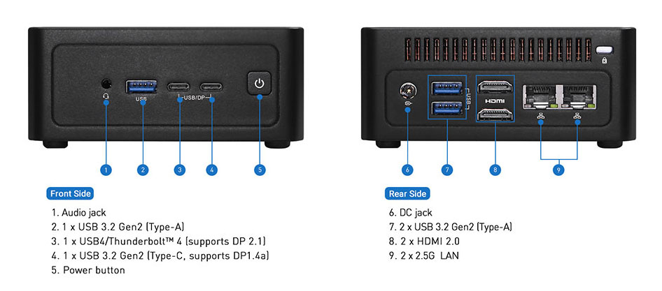 ASRock Industrial NUC Ultra 100 BOX Series Fanned Barebone