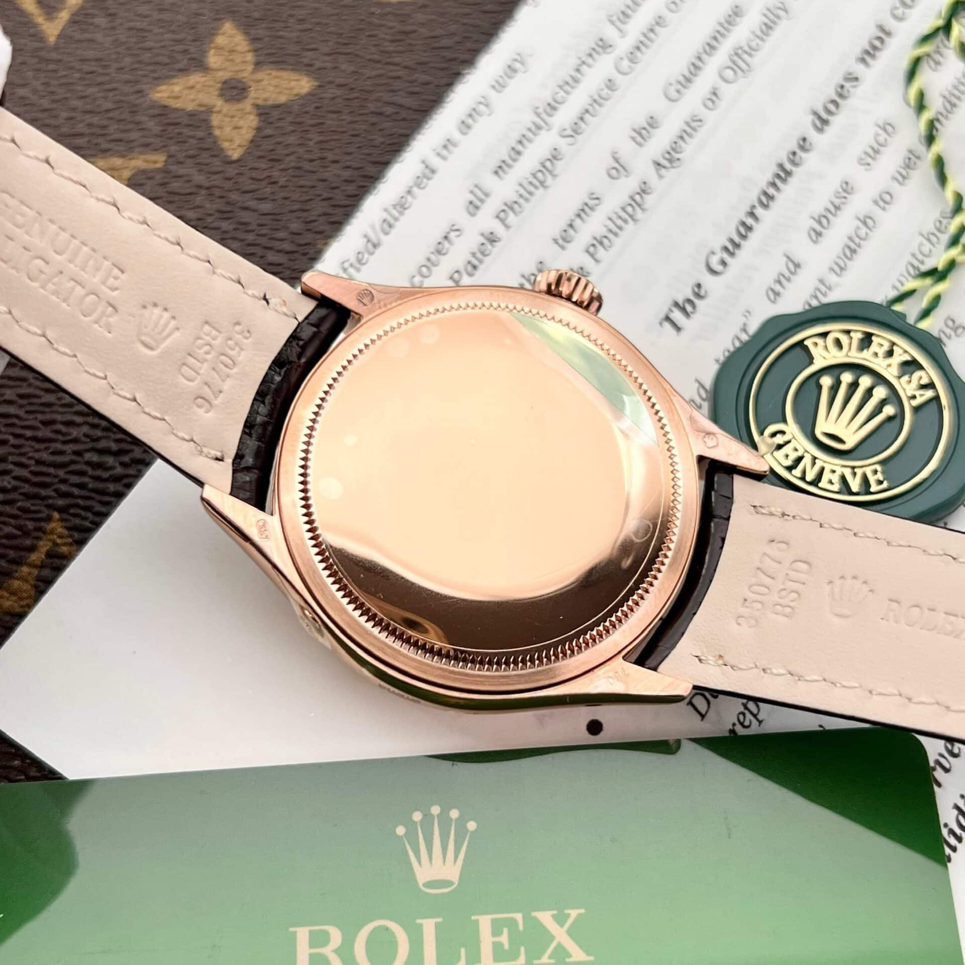 GYL Rolex Cellini Moonphase 50535 Rose Gold Leather Best Replica 39mm-GYL-GaiYalun