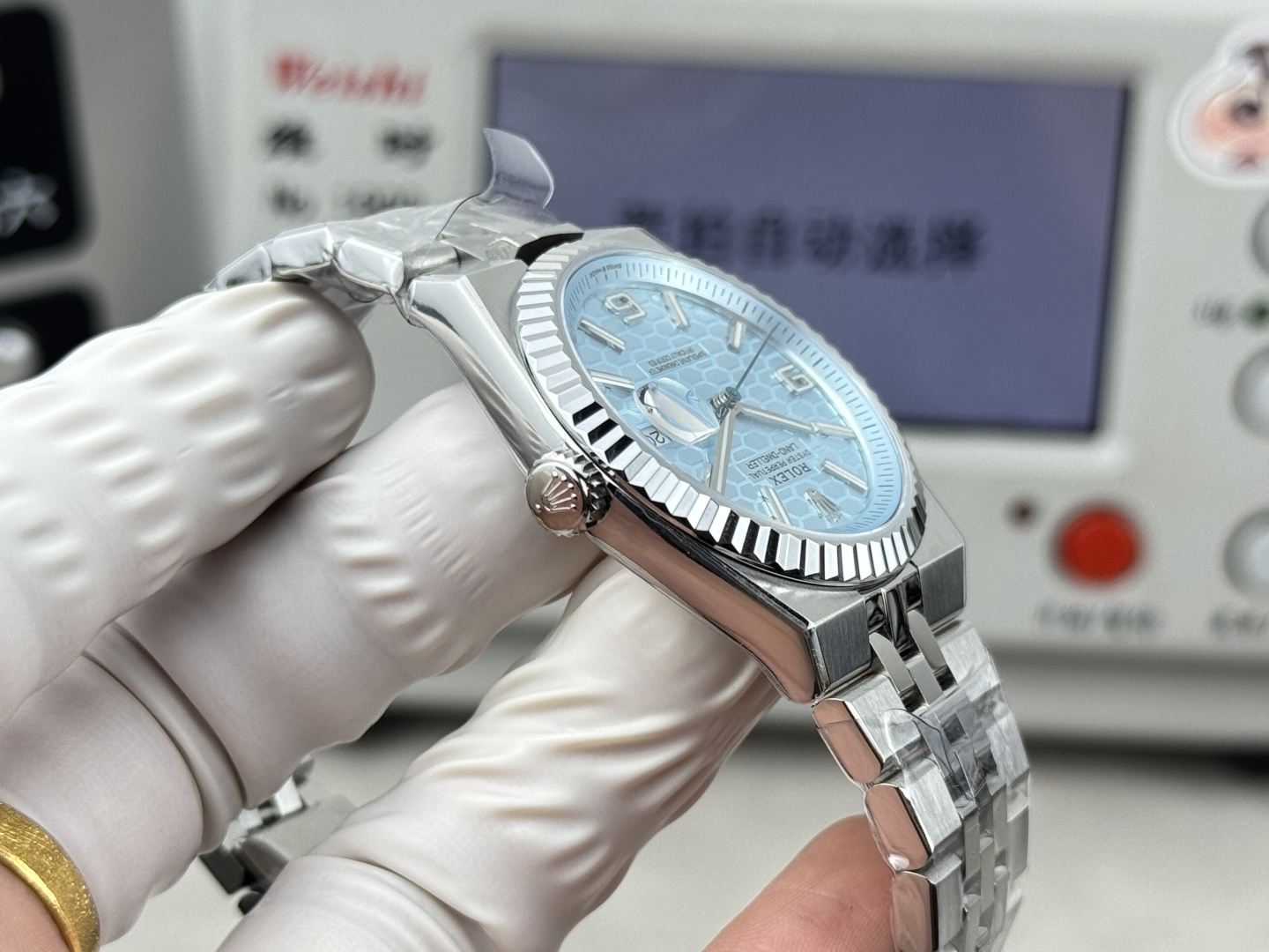 GYL Rolex Land-Dweller 127236-0001 Ice-blue Honeycomb-Motif Dial Best Replica BPF 36mm-GYL-GaiYalun