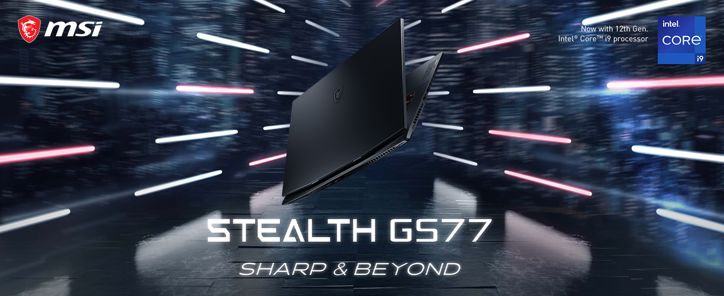 MSI Stealth GS77 17.3" QHD 240Hz Ultra Thin and Light Gaming Laptop Intel Core i9-12900H