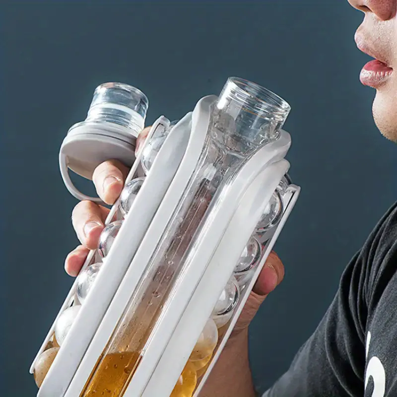 1pc ice ball maker kettle kitchen bar accessories gadgets creative ice cube mold 2 in 1 multifunctional container pot details 2
