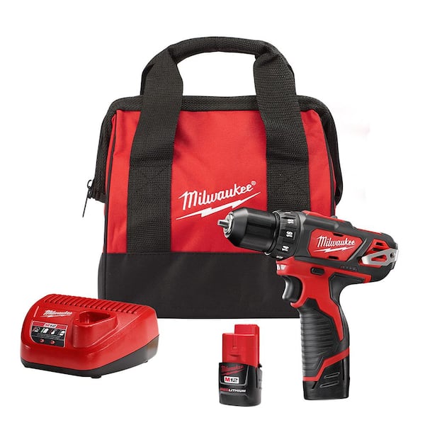 M12 12V LithiumIon Cordless 3/8 in. Drill/Driver Kit with Two 1.5 Ah