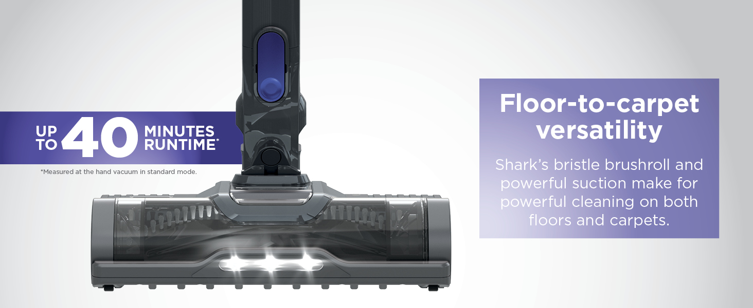 HYPERVELOCITY A high-speed brushless motor delivers incredible suction power for everyday messes.