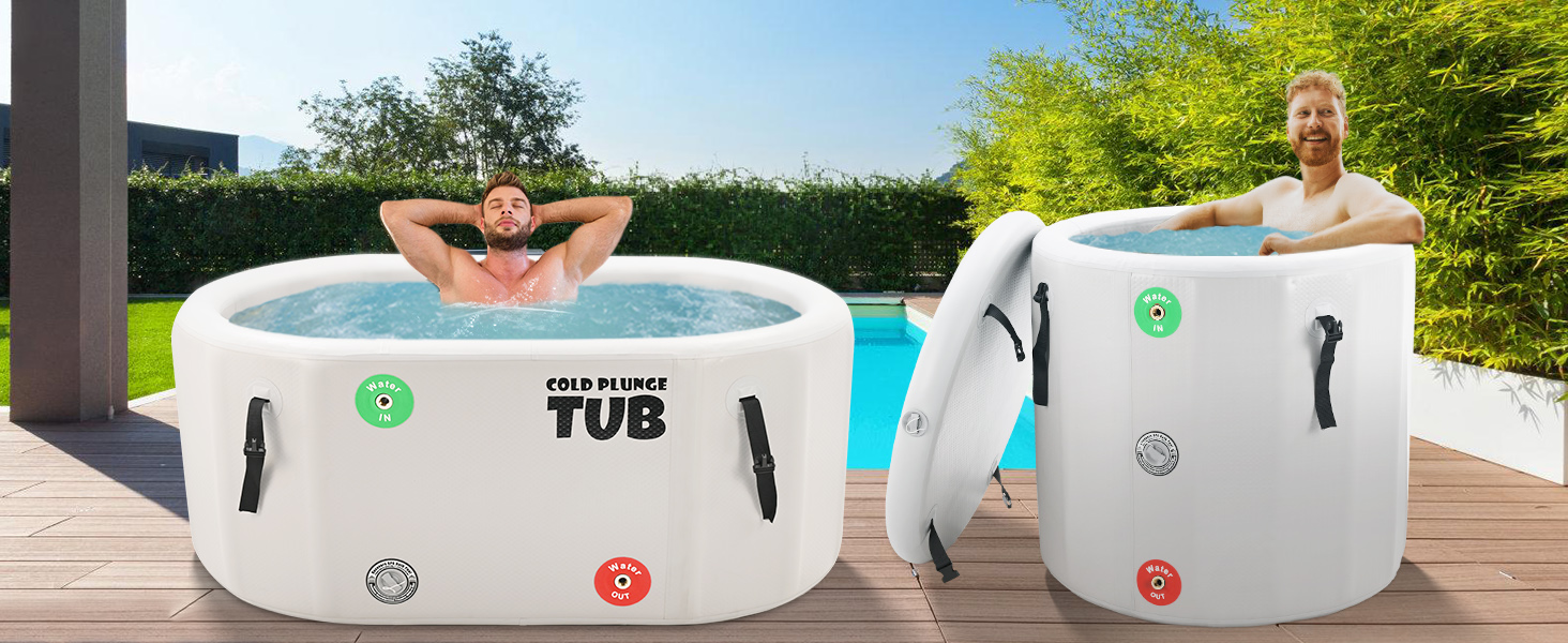 Rectangular ice bath tub