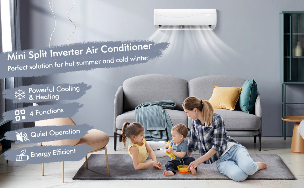 PETSITE 18000 BTU Air Conditioner, 19 SEER2 208230V Wall Mounted