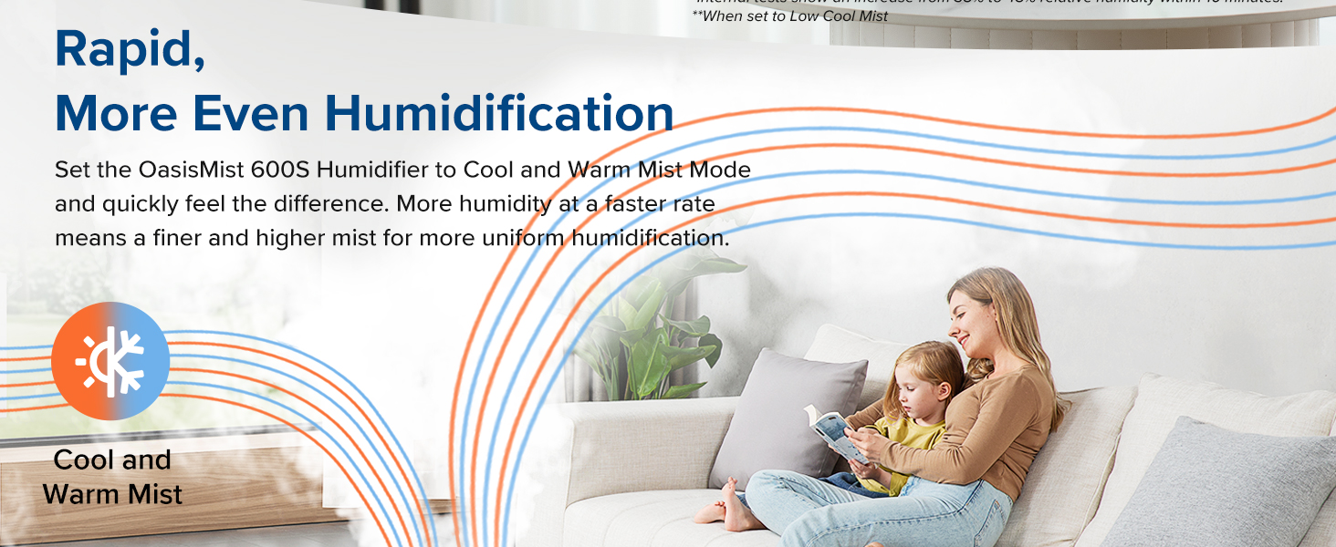 warm and cool mist humidifier for large room