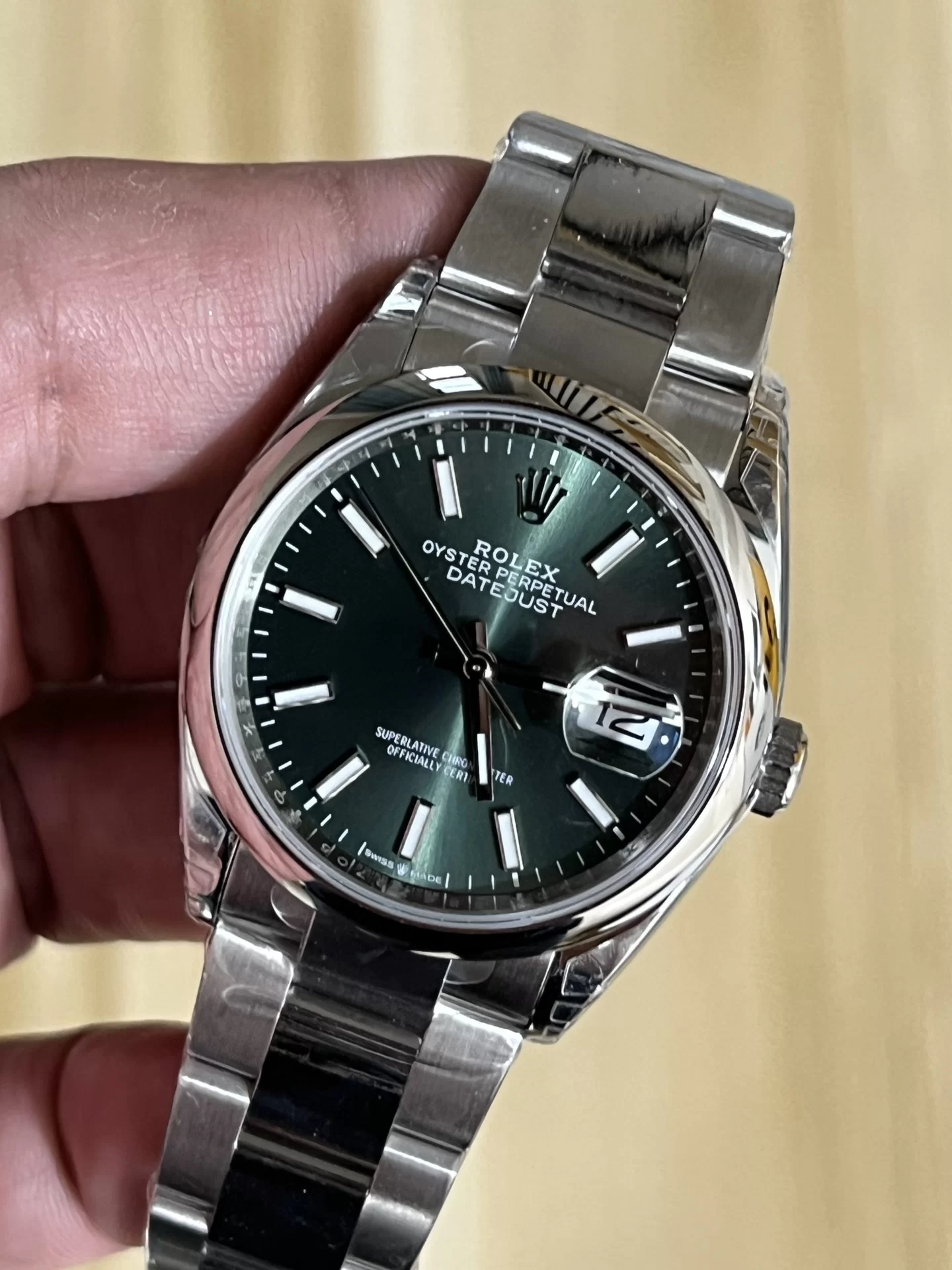 GYL Rolex Datejust 36mm Sunburst Green Dial Smooth Bezel Oyster Bracelet (126200) 11 Super Clone – DD3235 Movement-GYL-GaiYalun
