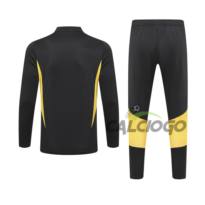 Tuta Juventus Felpa Zips Nero 2023-2024