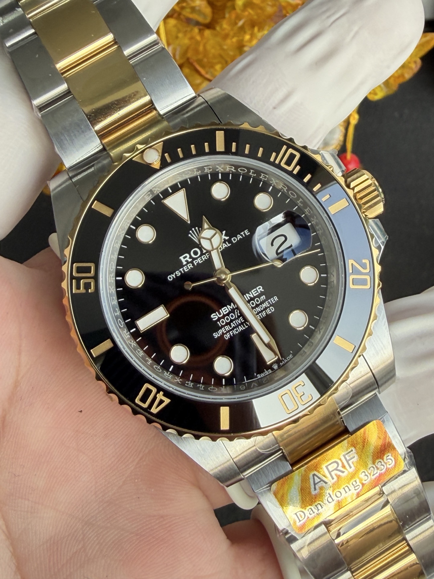 GYL Rolex Submariner Date 126613LN Two Tone Yellow Gold Black Dial 175g 1:1 Super Clone ARF 41mm-GYL-GaiYalun
