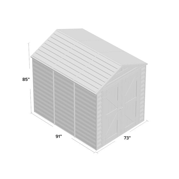 SkyLight 6 ft. W x 8 ft. D Plastic Storage Shed