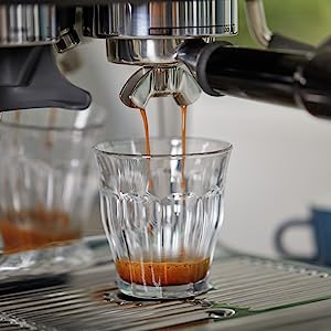 A faster heat up time means you go from bean to espresso quicker. espresso maker, coffee, breville