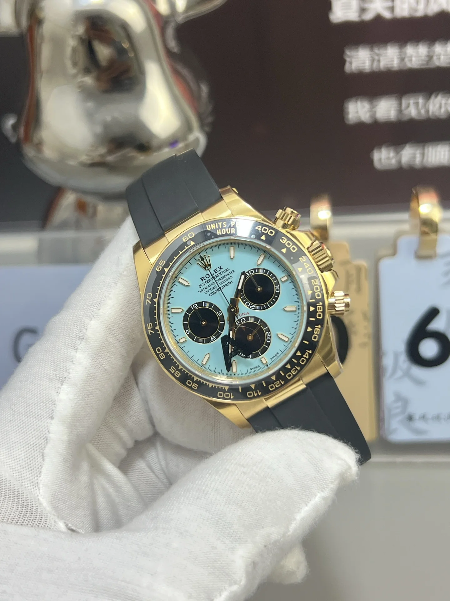 GYL Rolex Cosmograph Daytona “Tiffany” Turquoise Dial Rubber Strap (126518LN) 11 Super Clone – DD4131 Movement-GYL-GaiYalun