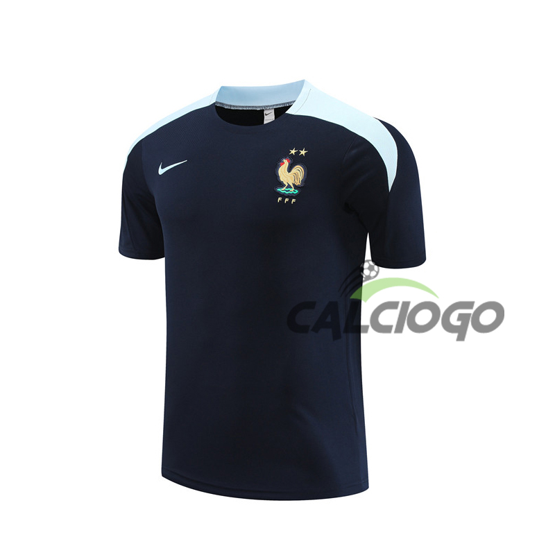 Maglia France Blu Manica Corta Jersey 2024-2025