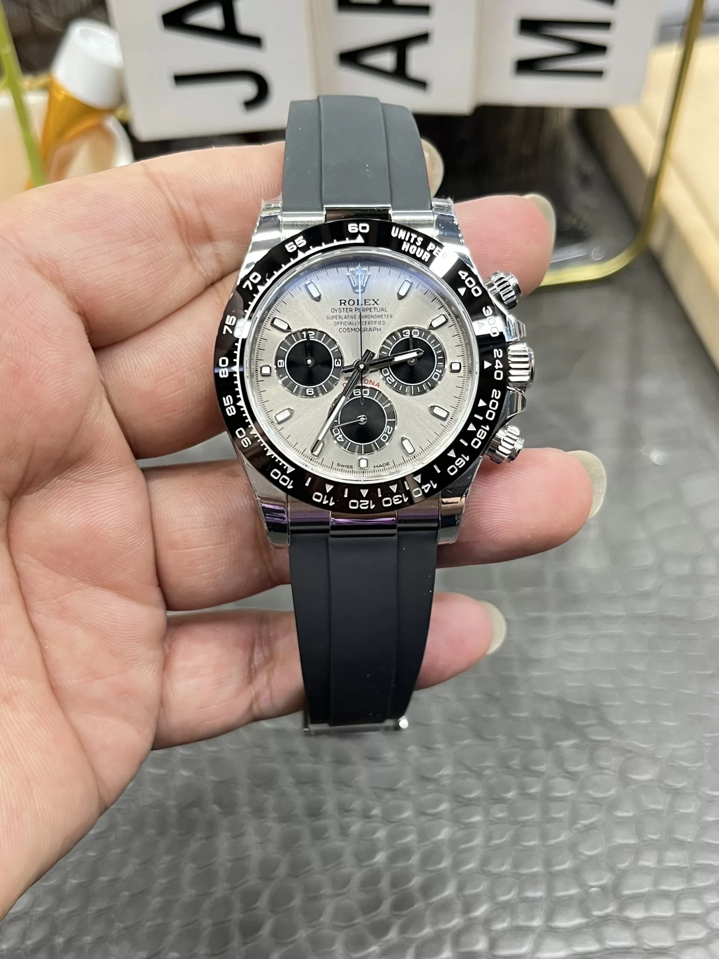 GYL Rolex Cosmograph Daytona “Grey Ghost” Slate Dial Rubber Strap (116519LN) 11 Super Clone – DD4130 Movement-GYL-GaiYalun