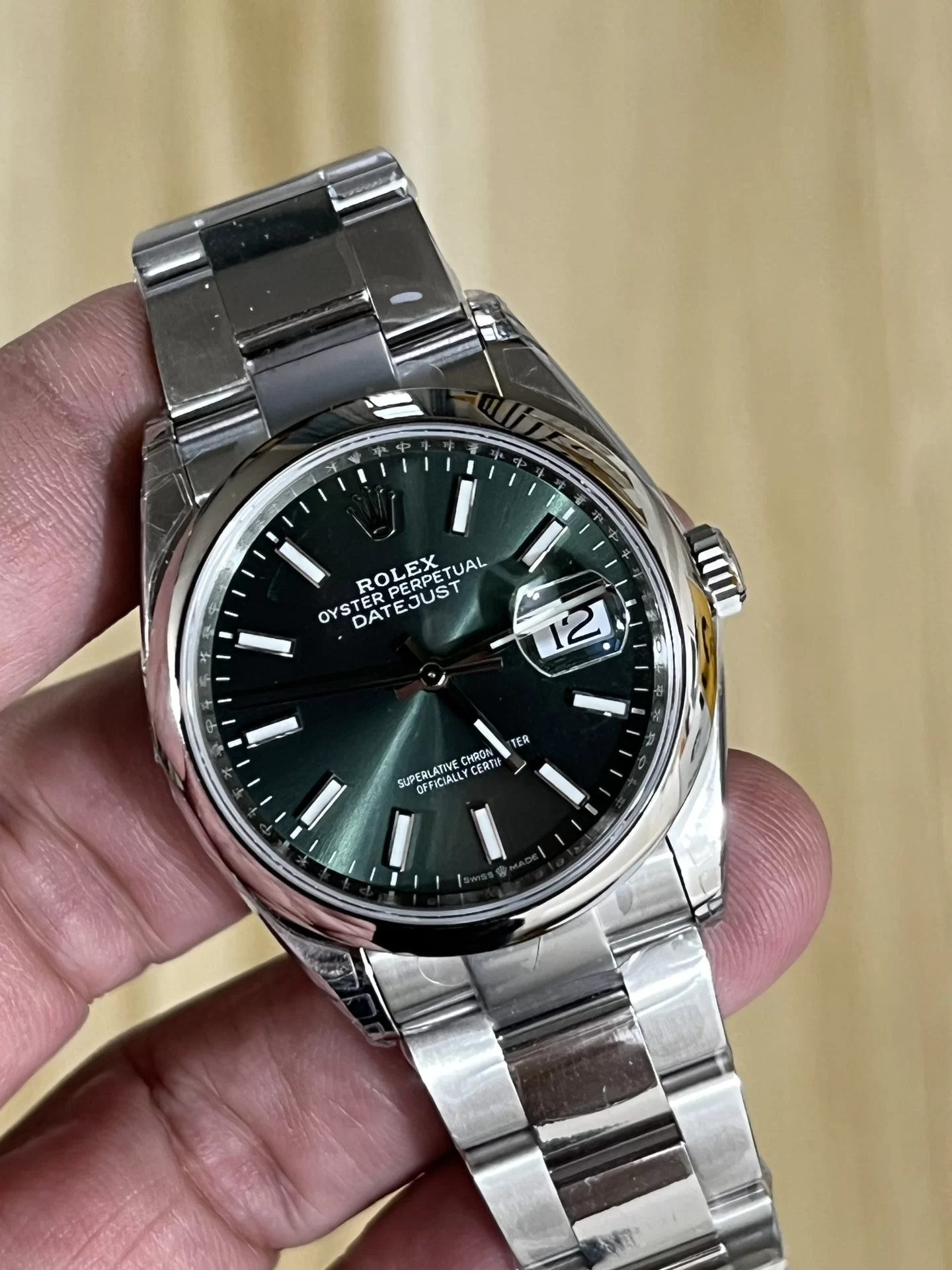 GYL Rolex Datejust 36mm Sunburst Green Dial Smooth Bezel Oyster Bracelet (126200) 11 Super Clone – DD3235 Movement-GYL-GaiYalun