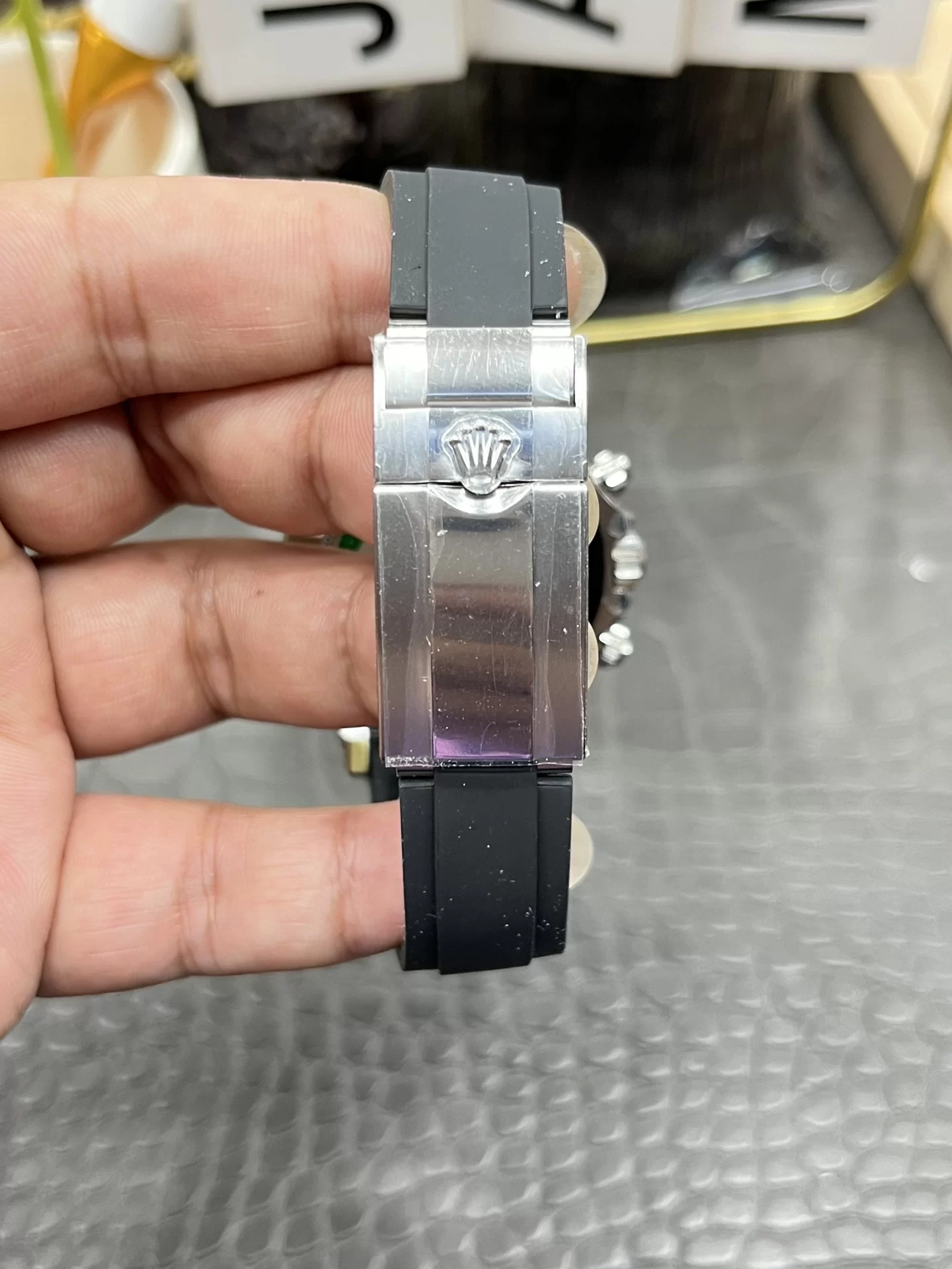 GYL Rolex Cosmograph Daytona “Grey Ghost” Slate Dial Rubber Strap (116519LN) 11 Super Clone – DD4130 Movement-GYL-GaiYalun