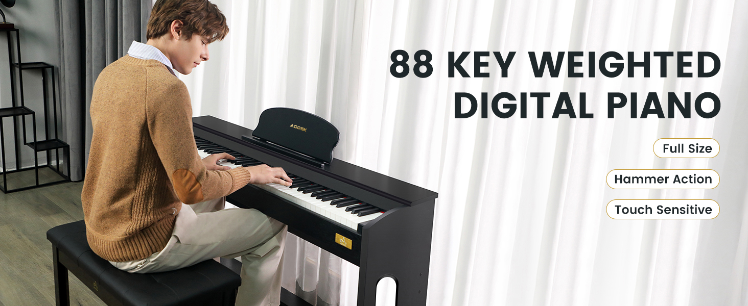 88 key weighted digital piano