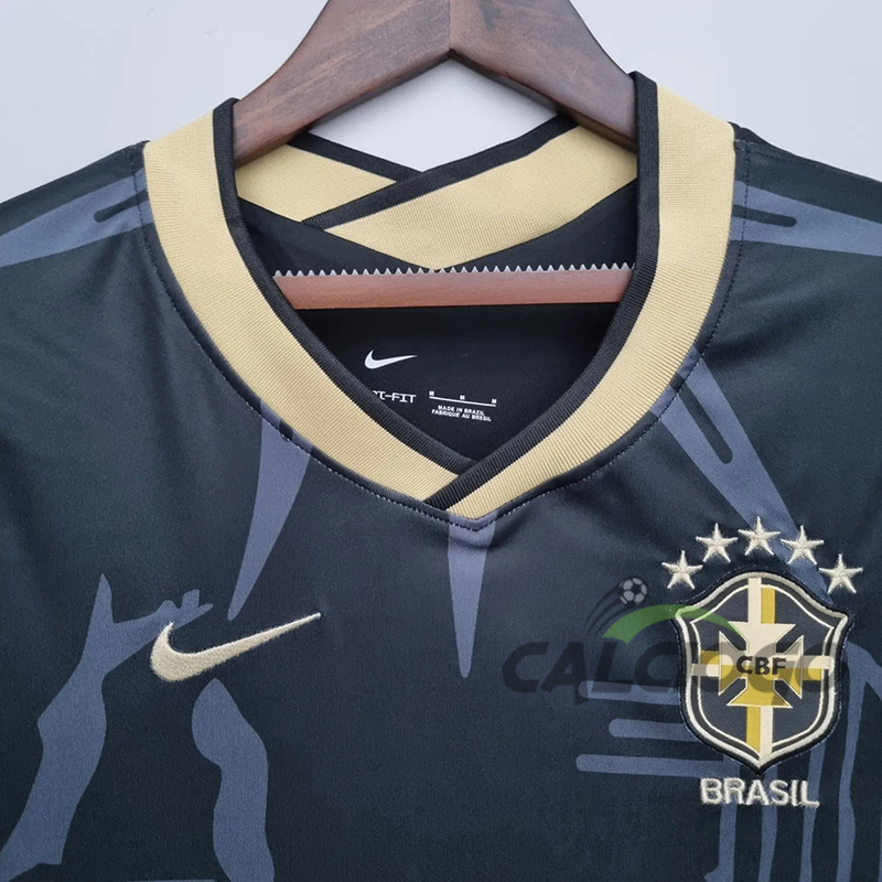 Brazil Femmina Jersey Nero 2022