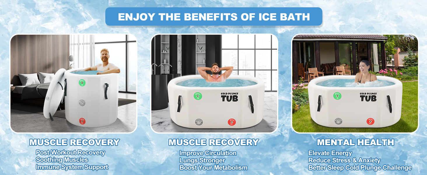 Rectangular ice bath tub