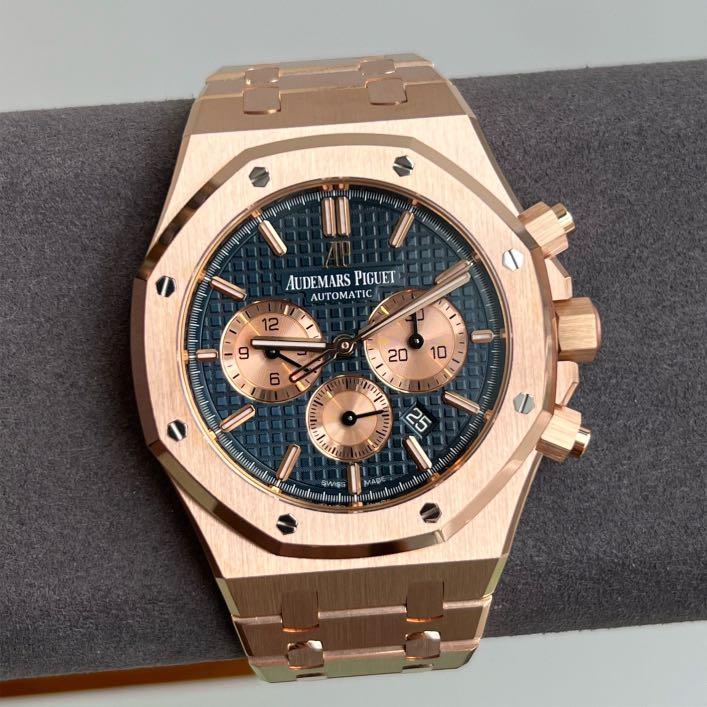 Audemars Piguet Royal Oak Chronograph 26331OR Blue dial/Rose Gold - Time  Market