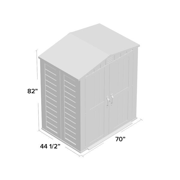 Factor 6 ft. W x 3.5 ft. D Plastic Tool Shed