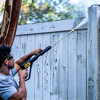 Effectively cleans brick and siding