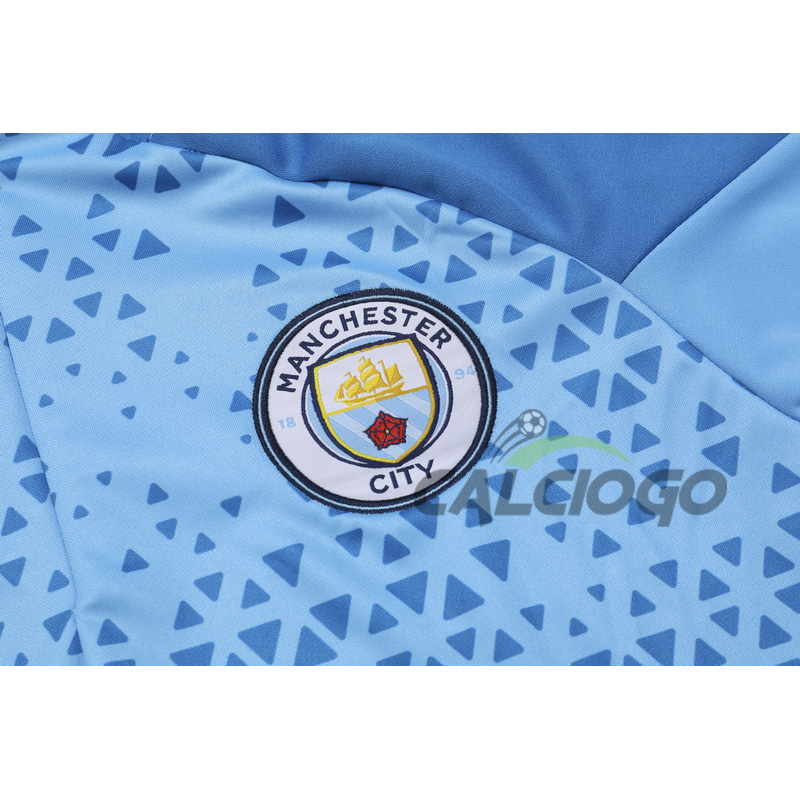 Tuta Calcio Manchester City Felpa Azzurro 2023-2024