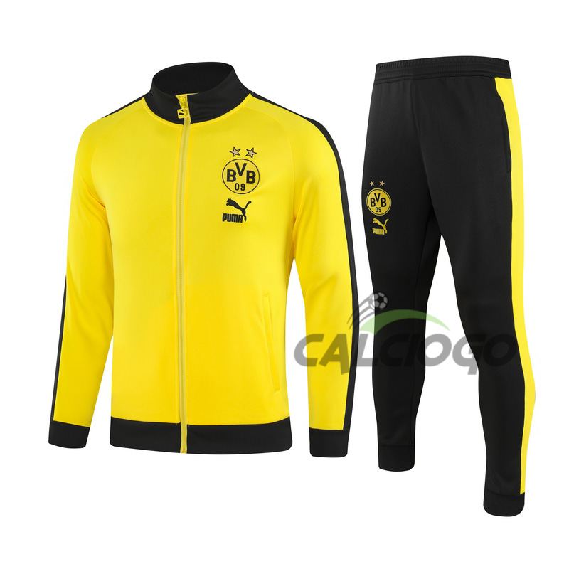 Tuta Calcio Dortmund Felpa Zips Giallo 2023-2024