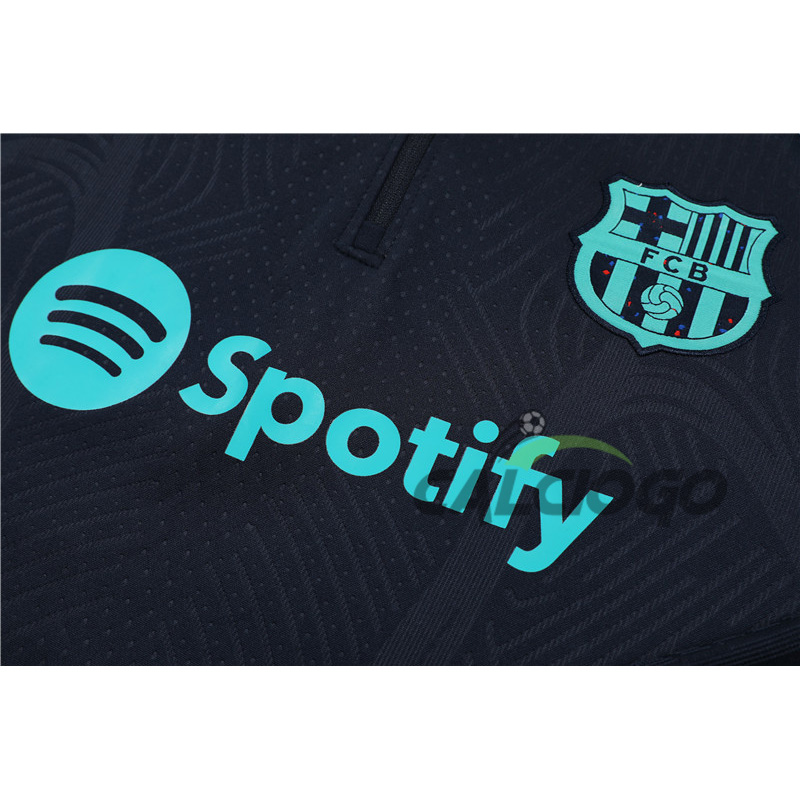 Tuta Calcio FC Barcellona Felpa Zips Blu 2023-2024